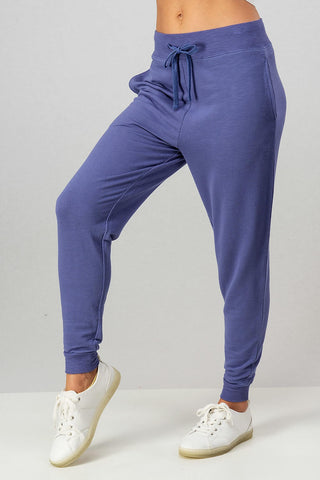 Relaxed Day Jogger with Drawstring Waist in Indigo - Women's Wholesale Casual Pants | Trend Notes