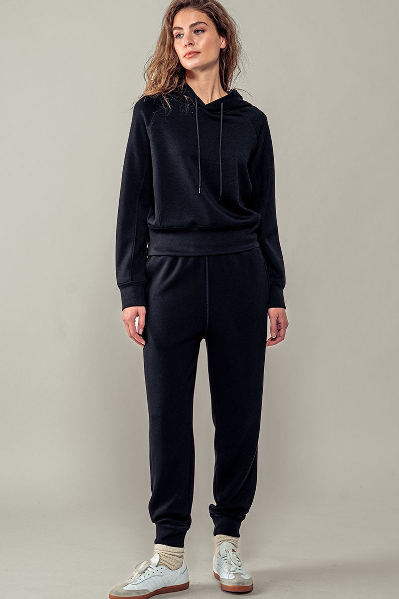 Essential Everyday Jogger Pants with Elastic Waist in Black - Women's Wholesale Sweatpants & Joggers | Trend Notes
