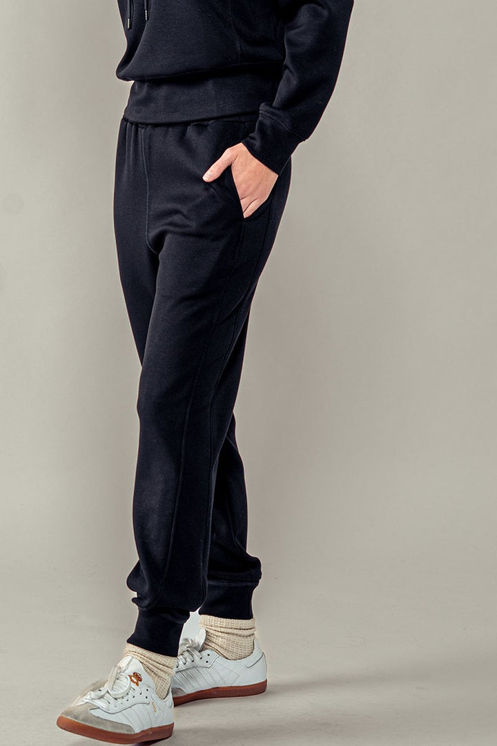 Essential Everyday Jogger Pants with Elastic Waist in Black - Women's Wholesale Sweatpants & Joggers | Trend Notes