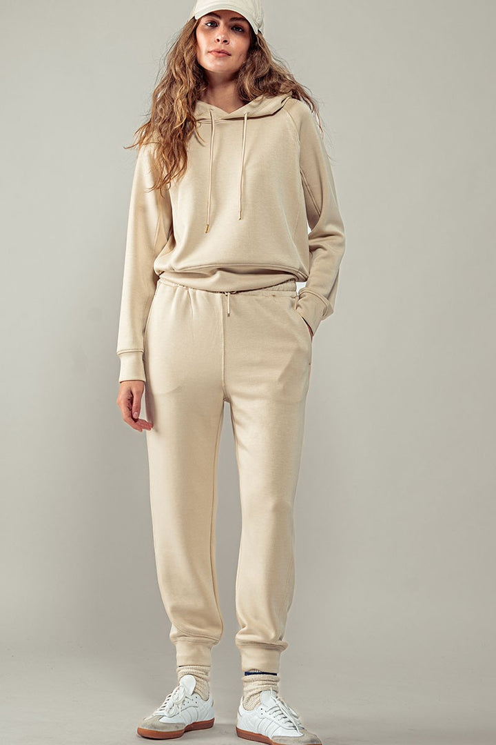 Essential Everyday Jogger Pants with Elastic Waist in Natural - Women's Wholesale Sweatpants & Joggers | Trend Notes