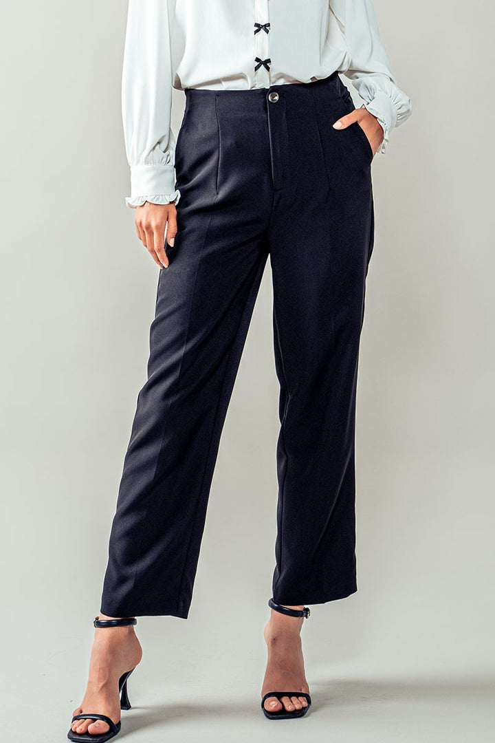 Pleated Excellence Trousers in Black - Women's Wholesale Casual Pants | Trend Notes