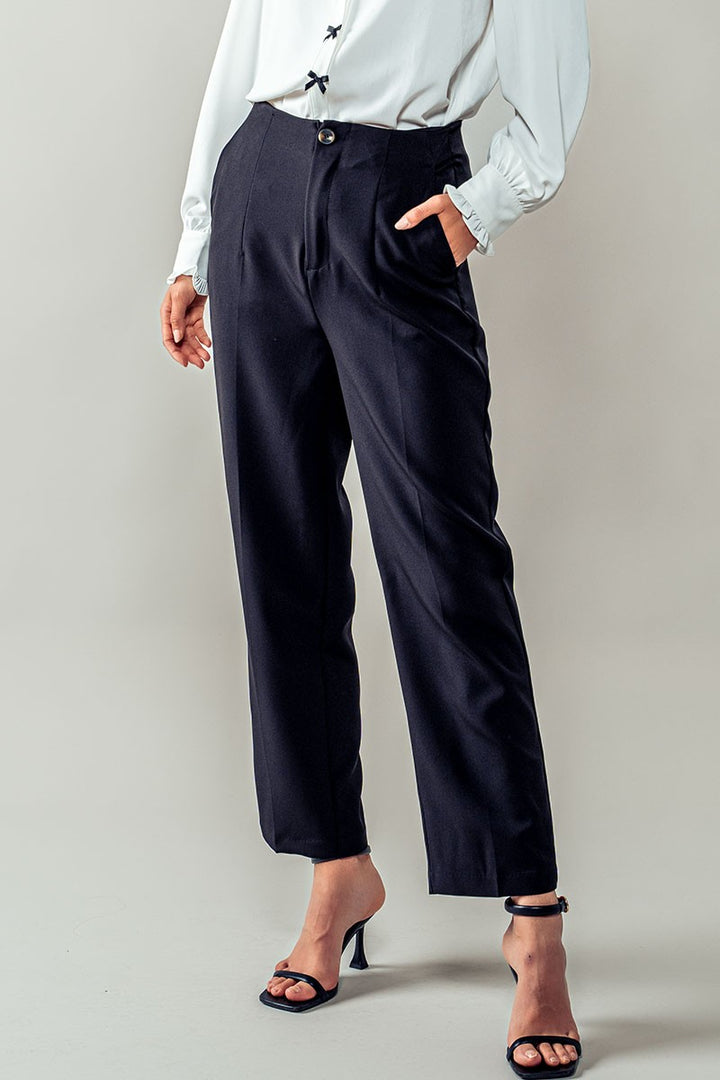 Pleated Excellence Trousers in Black - Women's Wholesale Casual Pants | Trend Notes