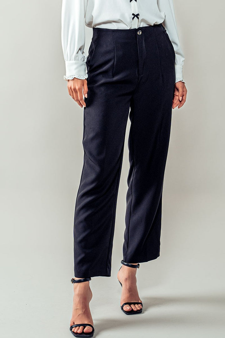 Pleated Excellence Trousers in Black - Women's Wholesale Casual Pants | Trend Notes