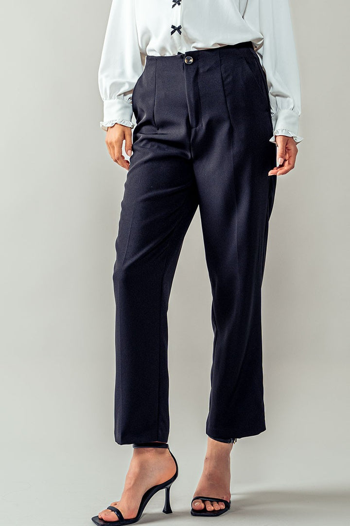 Pleated Excellence Trousers in Black - Women's Wholesale Casual Pants | Trend Notes