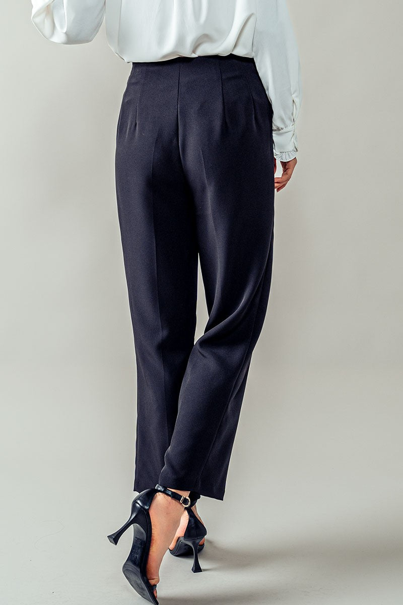 Pleated Excellence Trousers in Black - Women's Wholesale Casual Pants | Trend Notes
