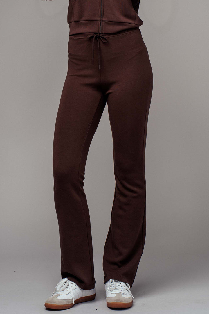 Everyday Knit Flare Casual Pants in Brown - Women's Wholesale Sweatpants & Joggers | Trend Notes