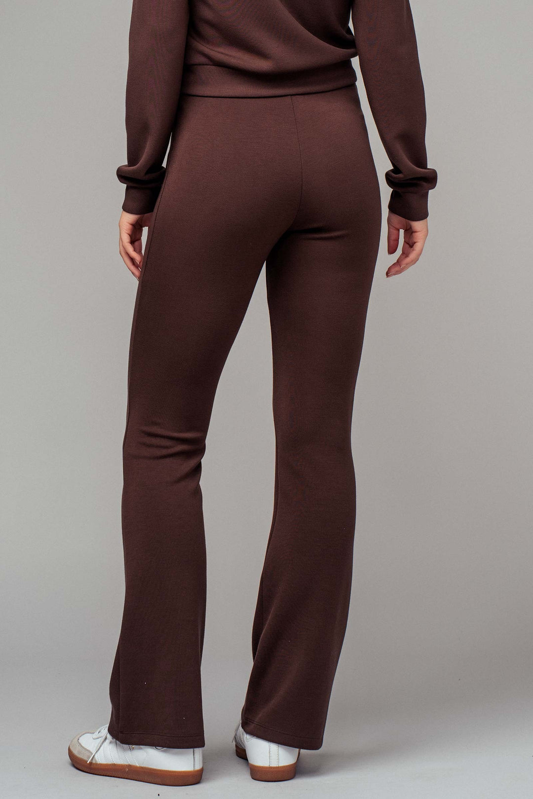 Everyday Knit Flare Casual Pants in Brown - Women's Wholesale Sweatpants & Joggers | Trend Notes