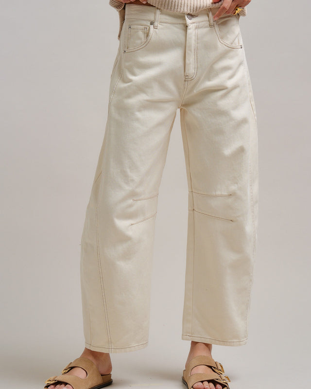 Casual Chic Barrel Pants in Ecru - Women's Wholesale Pants | Trend Notes