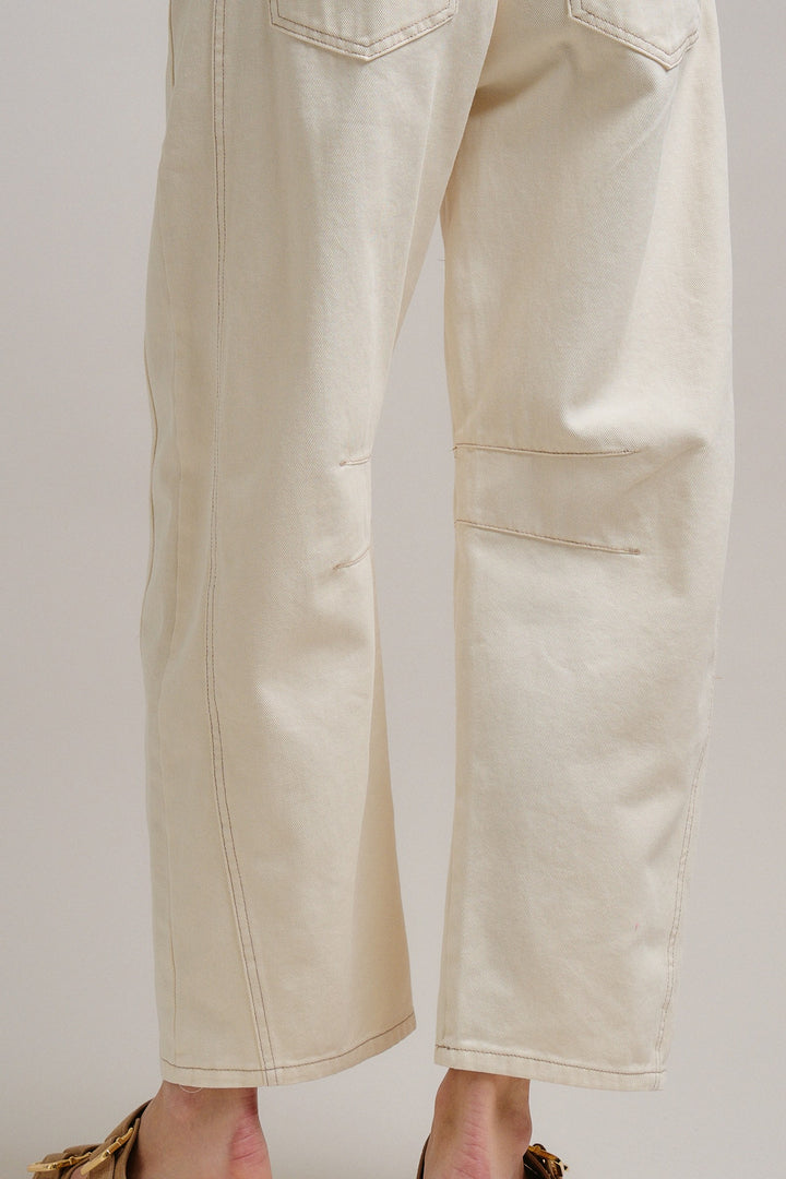 Casual Chic Barrel Pants in Ecru - Women's Wholesale Pants | Trend Notes