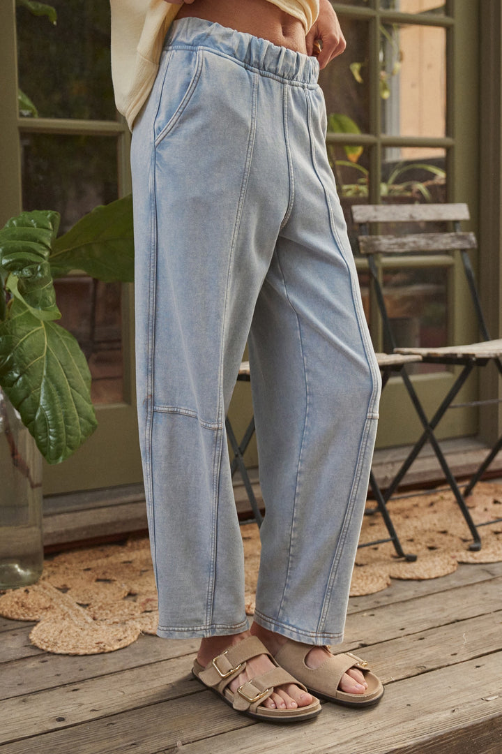 Relaxed Ease Pull-On Lounge Pants in Lt Blue - Women's Wholesale Pants | Trend Notes