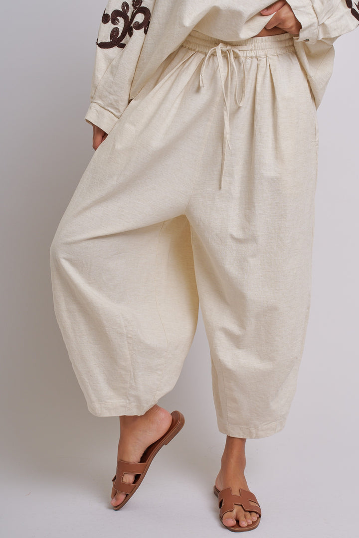 Rustic Charm Cocoon Linen Pants in Linen - Women's Wholesale Pants | Trend Notes