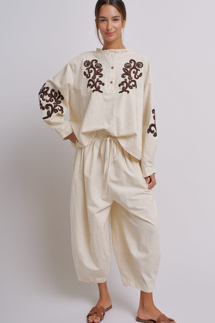 Rustic Charm Cocoon Linen Pants in Linen - Women's Wholesale Pants | Trend Notes