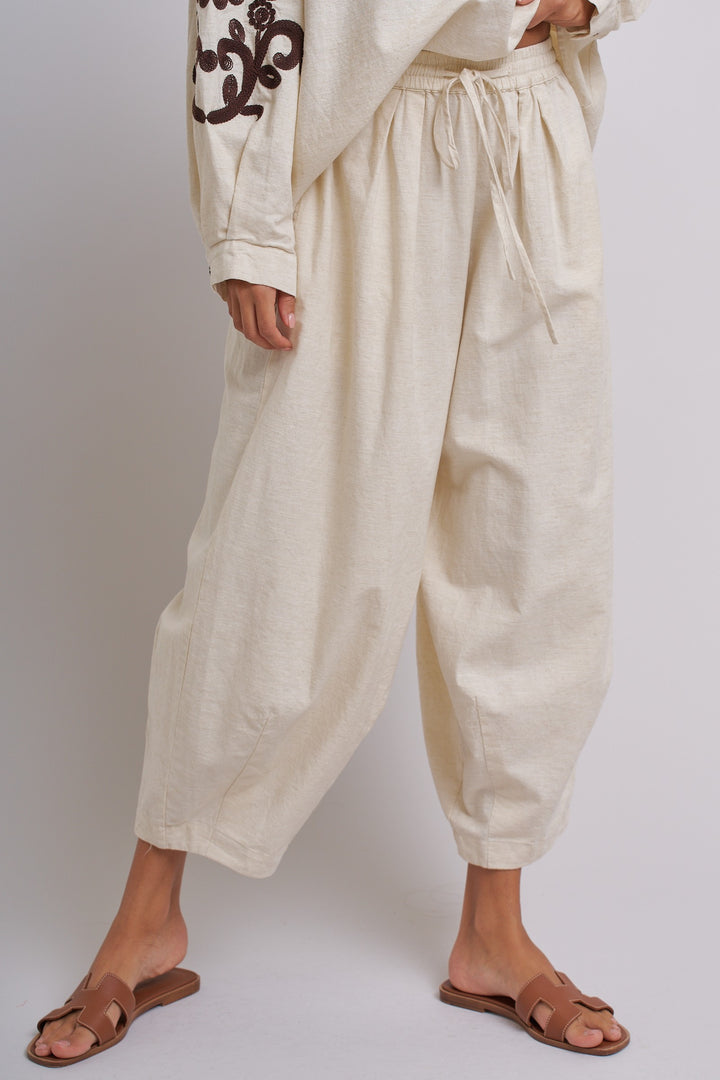Rustic Charm Cocoon Linen Pants in Linen - Women's Wholesale Pants | Trend Notes