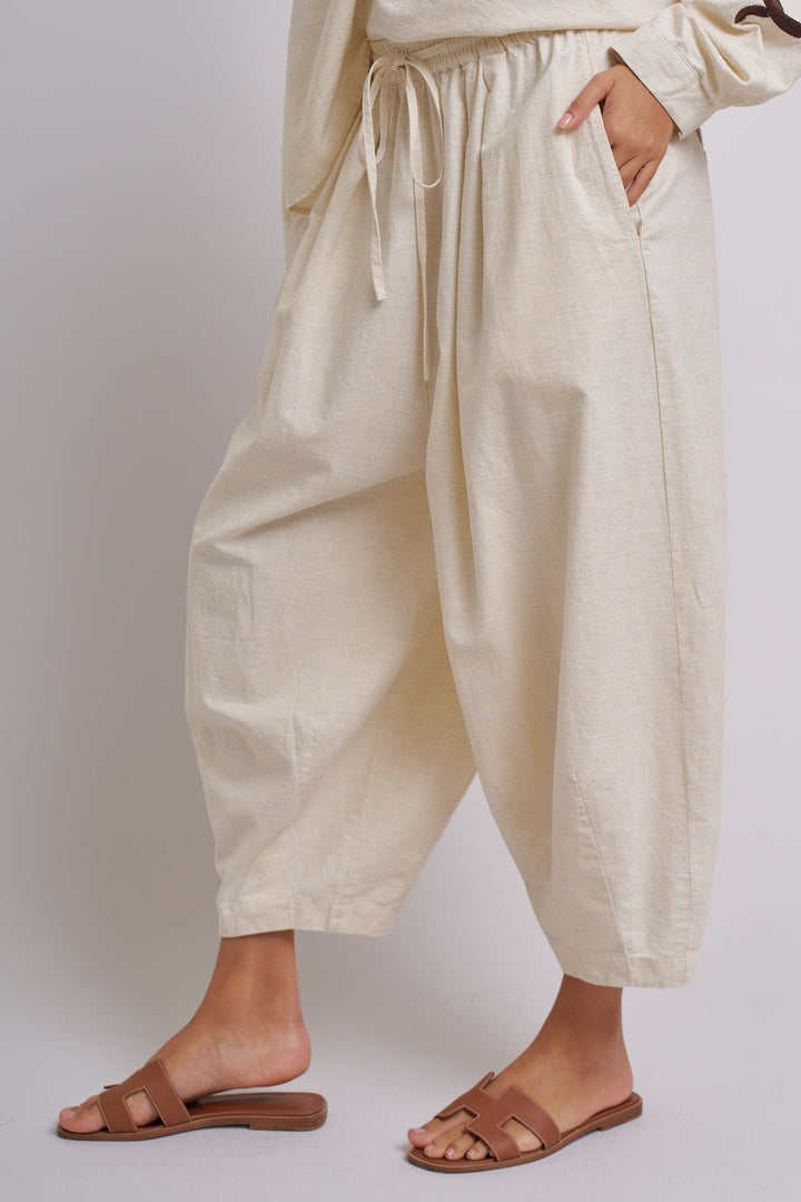 Rustic Charm Cocoon Linen Pants in Linen - Women's Wholesale Pants | Trend Notes