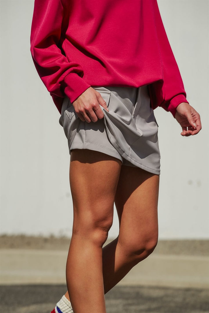 CARGO SKORT W SMOCK WAIST in Grey - Women's Wholesale Shorts | Trend Notes