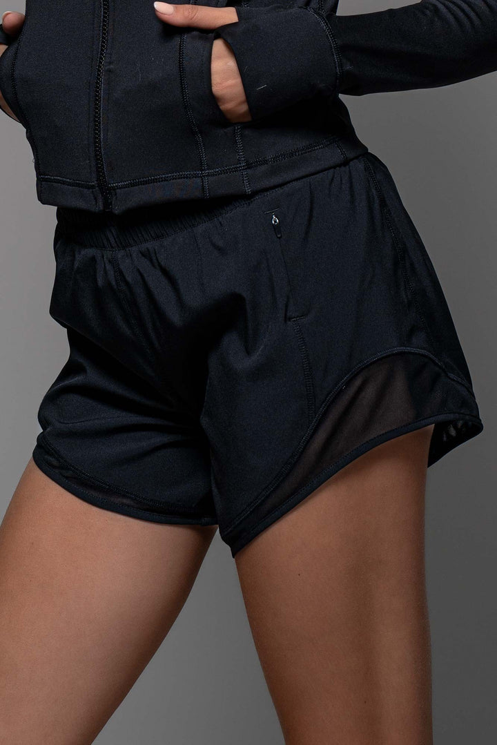 Air Flow Performance Shorts in Black - Women's Wholesale Active Shorts | Trend Notes
