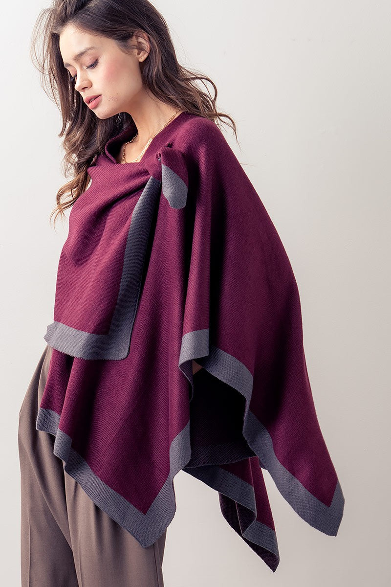 Border Edge Shoulder Strap Cardigan in Black - Women's Wholesale Cardigans & Shrugs | Trend Notes