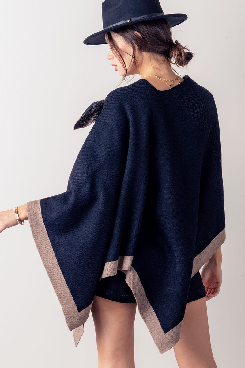 Border Edge Shoulder Strap Cardigan in Black - Women's Wholesale Cardigans & Shrugs | Trend Notes