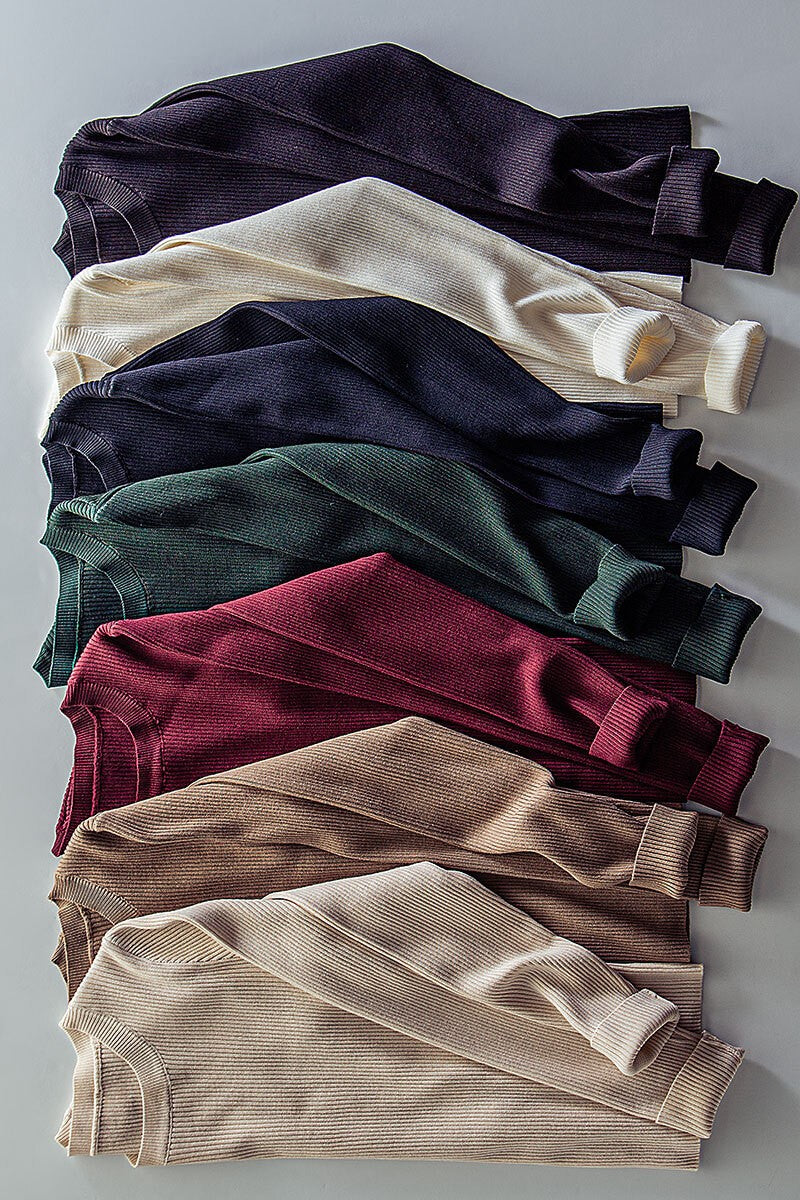 CREW NECK RIB SWEATER TOP in Oxblood - Women's Wholesale T-Shirts & Polos | Trend Notes