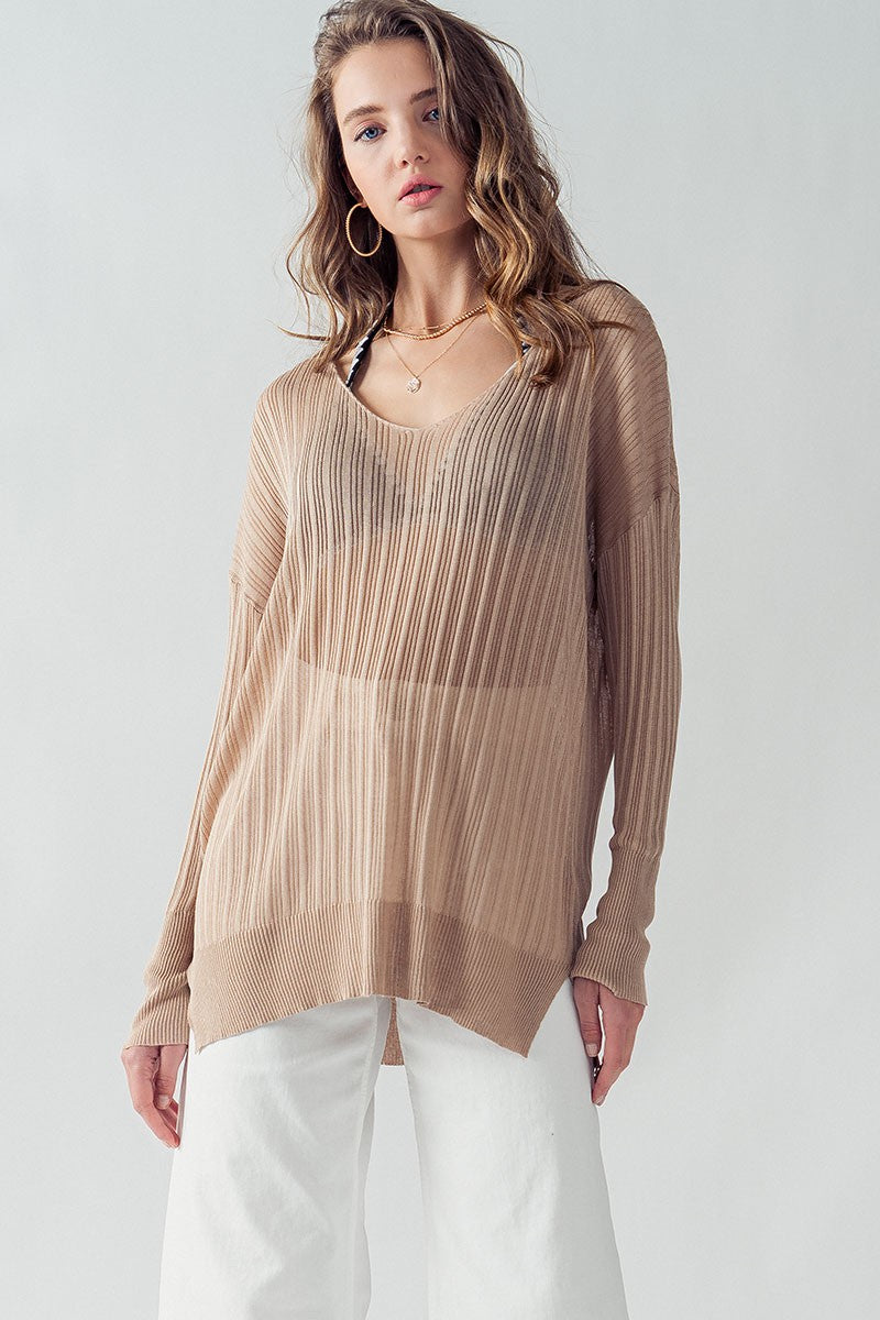 CHER MISTY VEIL TUNIC TOP in Taupe - Women's Wholesale Tunics | Trend Notes