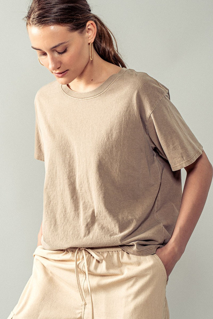 Everyday Boho Casual Tops in Mocha Brown - Women's Wholesale T-Shirts & Polos | Trend Notes