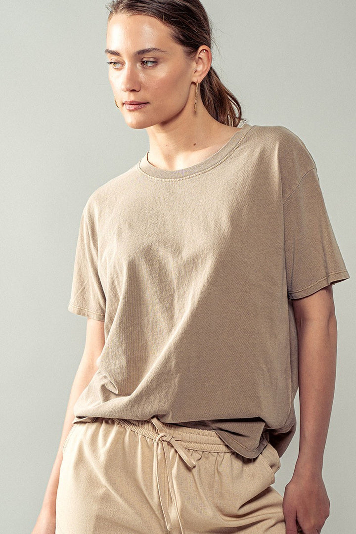 Everyday Boho Casual Tops in Mocha Brown - Women's Wholesale T-Shirts & Polos | Trend Notes