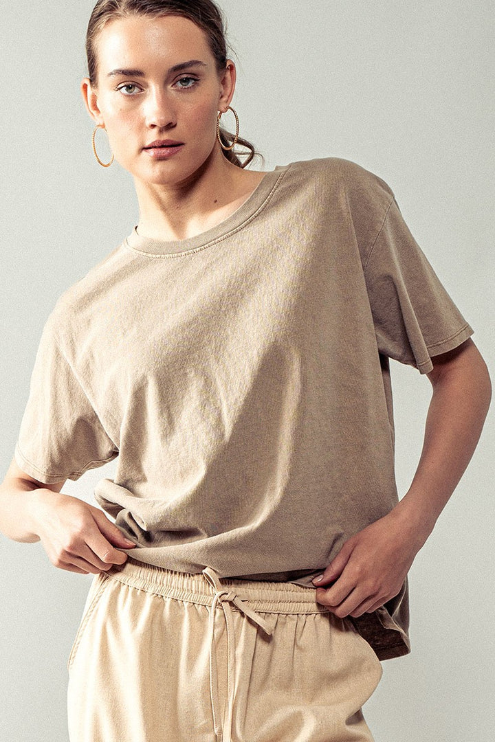 Everyday Boho Casual Tops in Mocha Brown - Women's Wholesale T-Shirts & Polos | Trend Notes