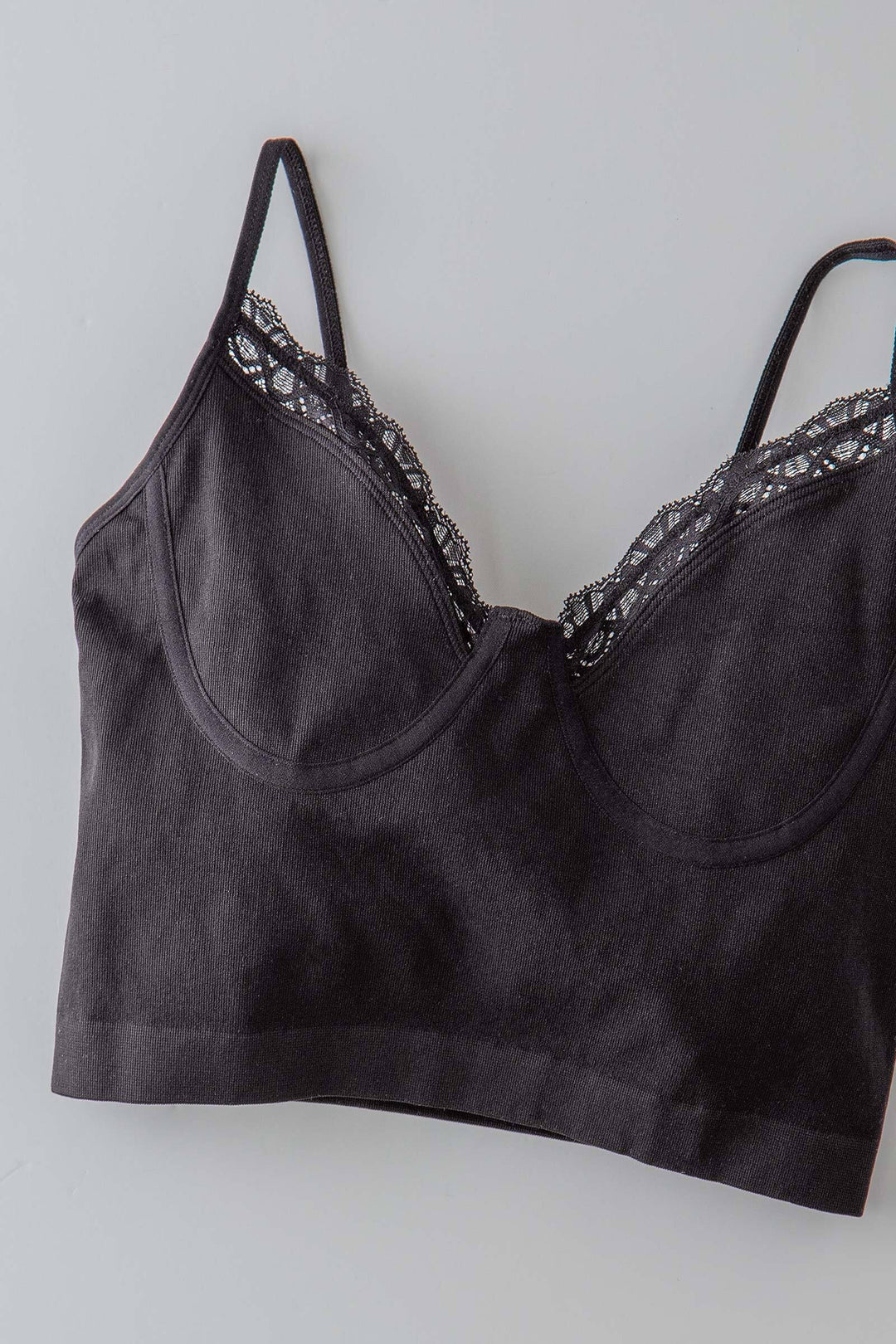 SWEETHEART CROPPED BRALETTE in Black - Women's Wholesale Bras & Bralettes | Trend Notes