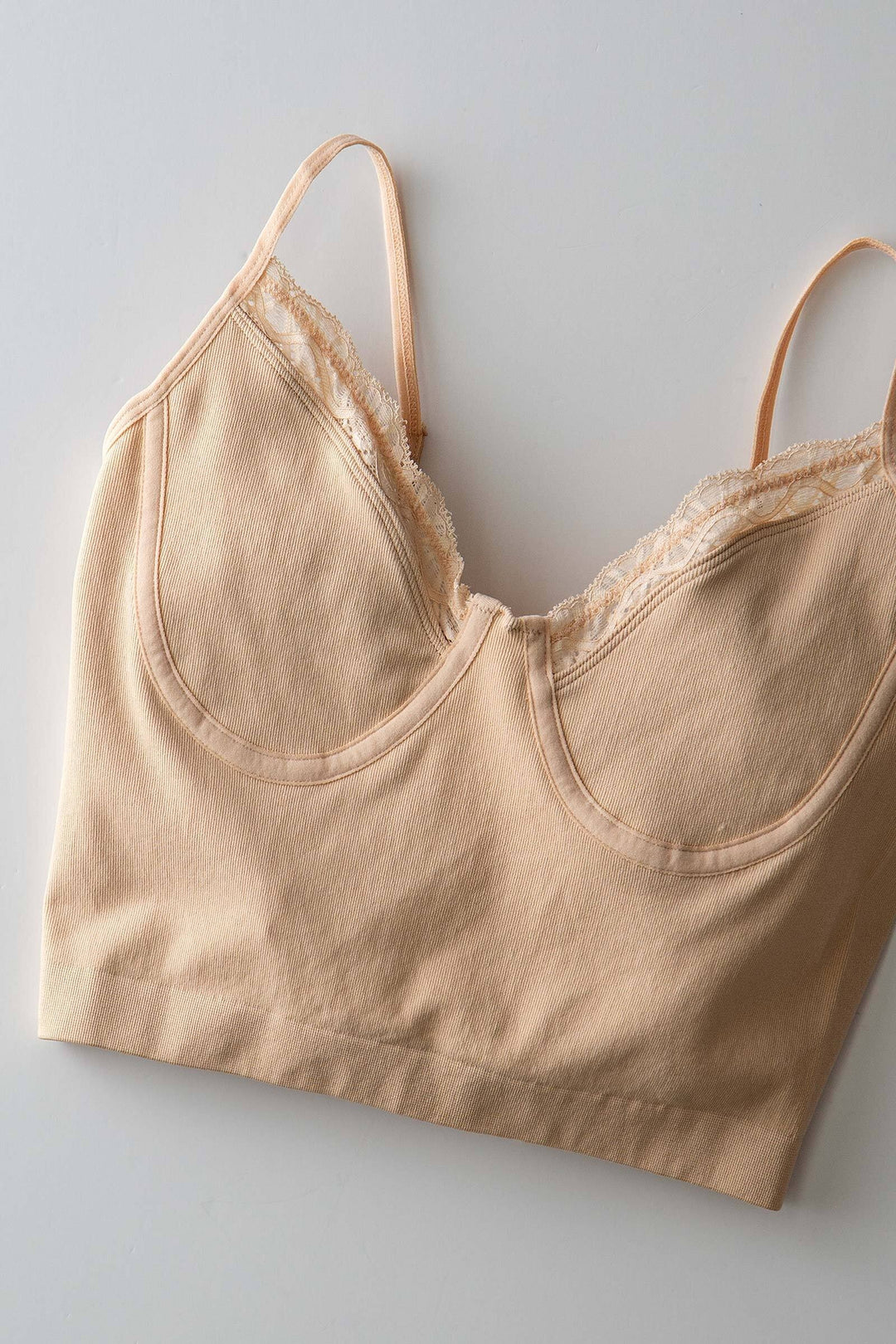 SWEETHEART CROPPED BRALETTE in Khaki - Women's Wholesale Bras & Bralettes | Trend Notes