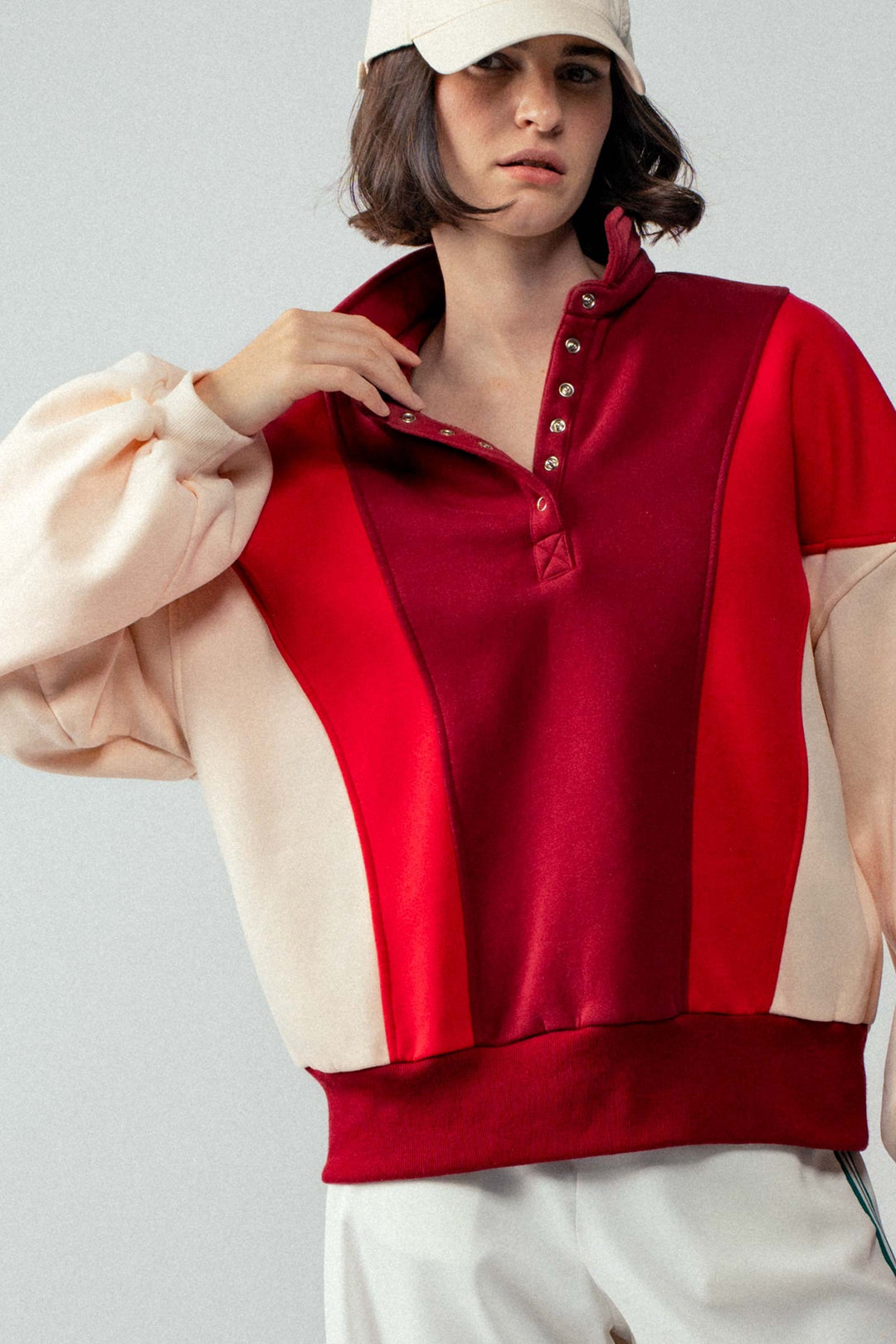Mineral Road Pullover in Red Multi - Women's Wholesale Sweatshirts & Hoodies | Trend Notes