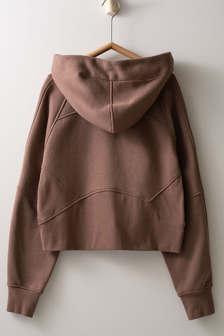 The Athlete Zip Up in Truffle - Women's Wholesale Sweatshirts & Hoodies | Trend Notes