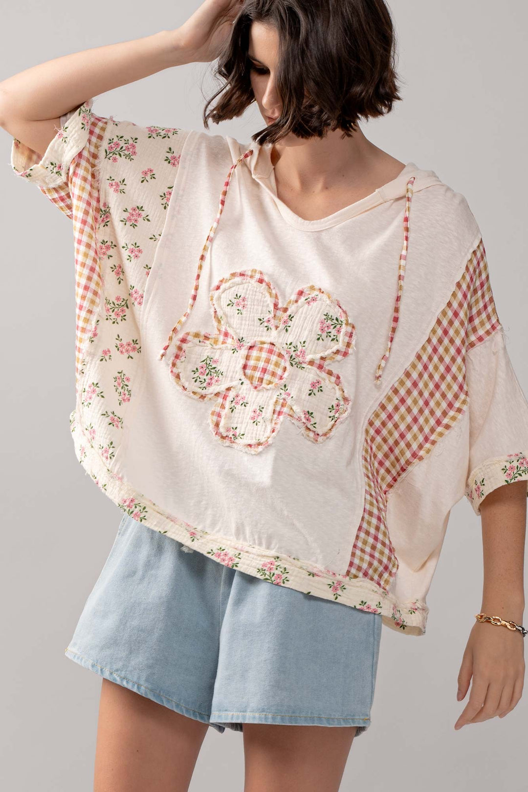 Cottage Garden Hooded Sweatshirt in Muliti - Women's Wholesale Sweatshirts & Hoodies | Trend Notes