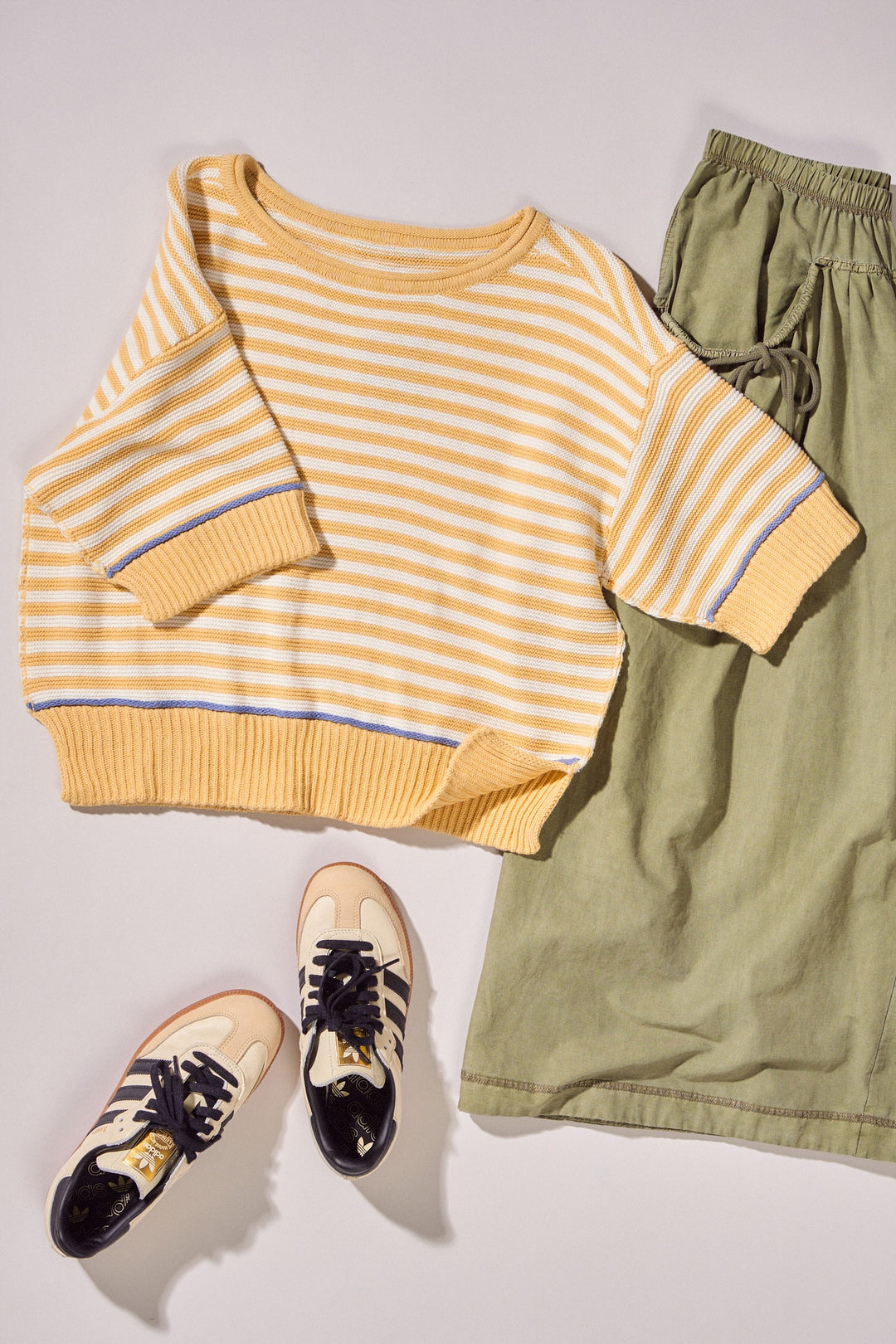 Happy Sunshine Stripe Knit Top in Butter Yellow - Women's Wholesale Tops | Trend Notes