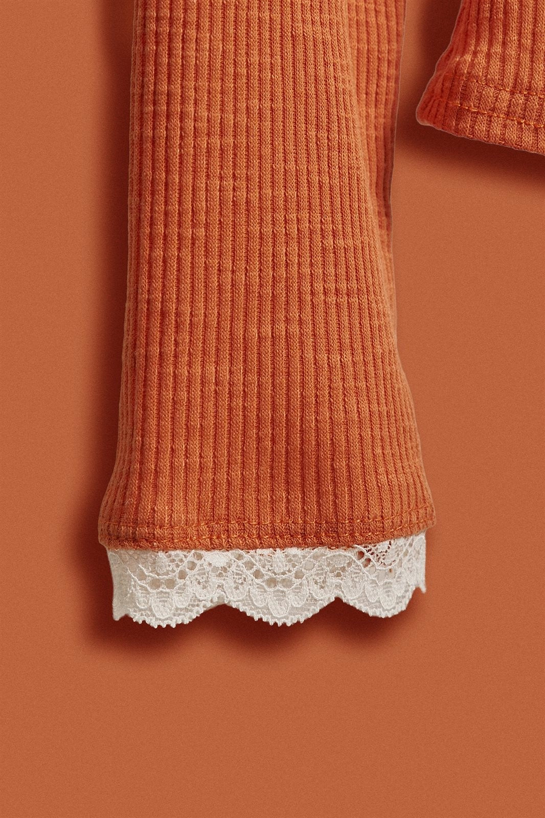 Texas Tailgate Henley Graphic Knit Top in Burnt Orange - Women's Wholesale TOPS | Trend Notes