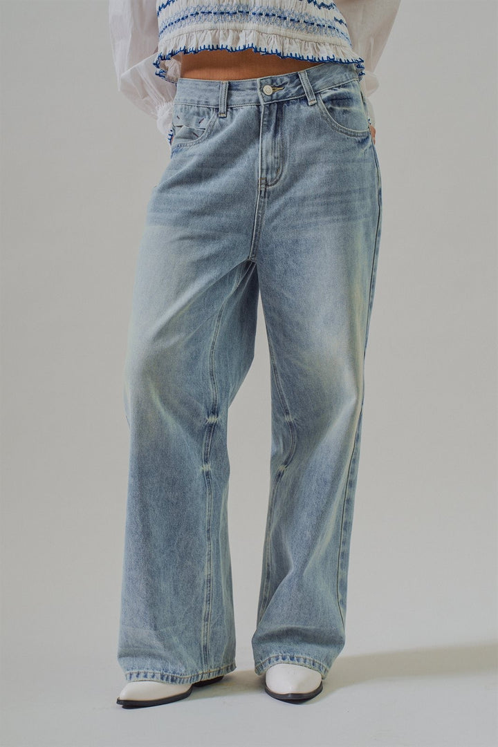 Classic Vintage Wash Wide-Leg Jean in Denim - Women's Wholesale Denim | Trend Notes