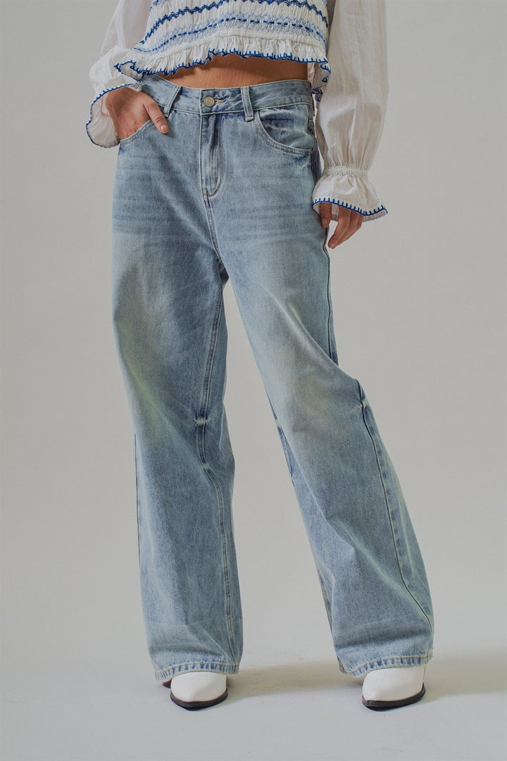 Classic Vintage Wash Wide-Leg Jean in Denim - Women's Wholesale Denim | Trend Notes