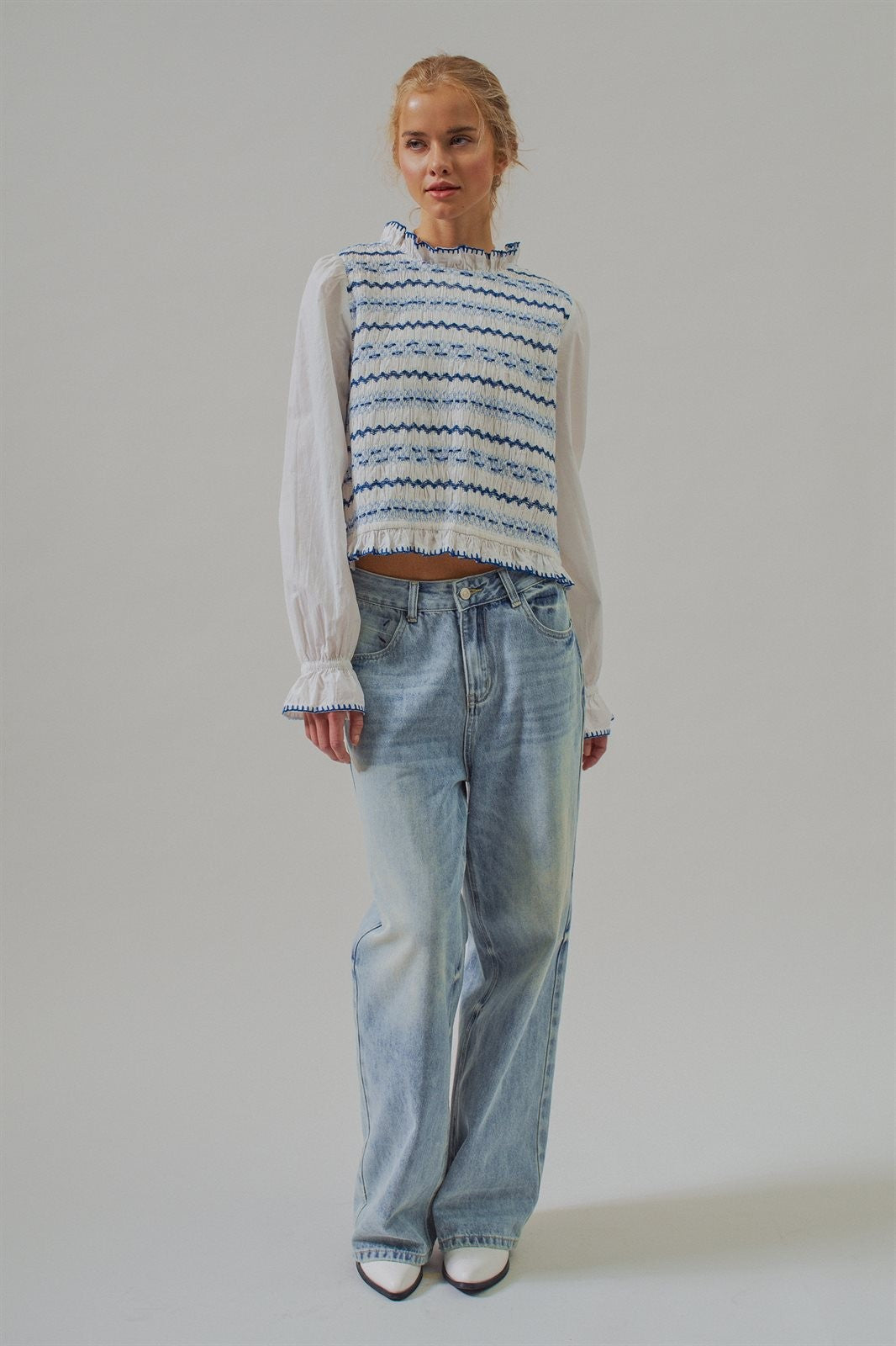 Classic Vintage Wash Wide-Leg Jean in Denim - Women's Wholesale Denim | Trend Notes