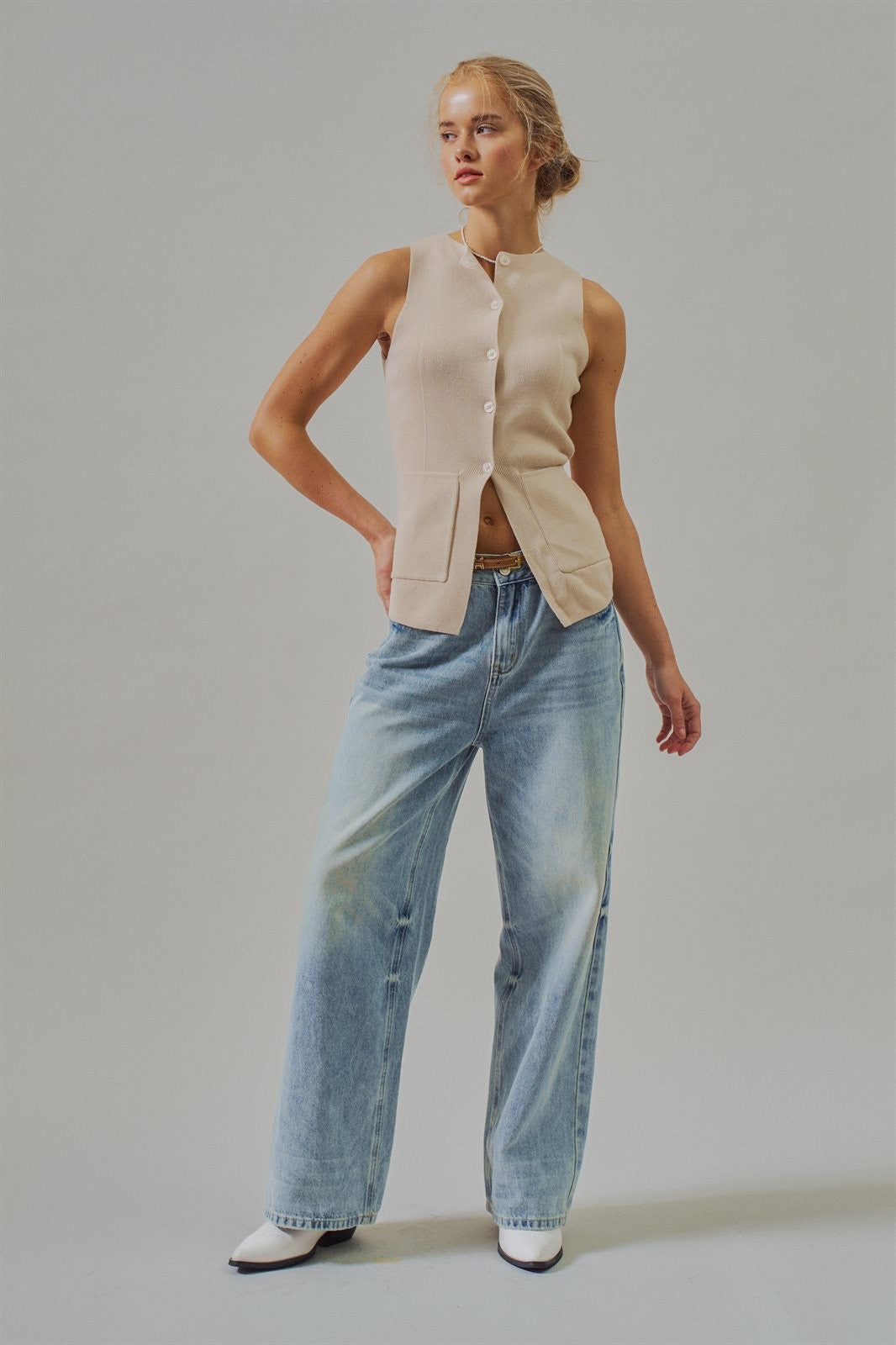 Classic Vintage Wash Wide-Leg Jean in Denim - Women's Wholesale Denim | Trend Notes