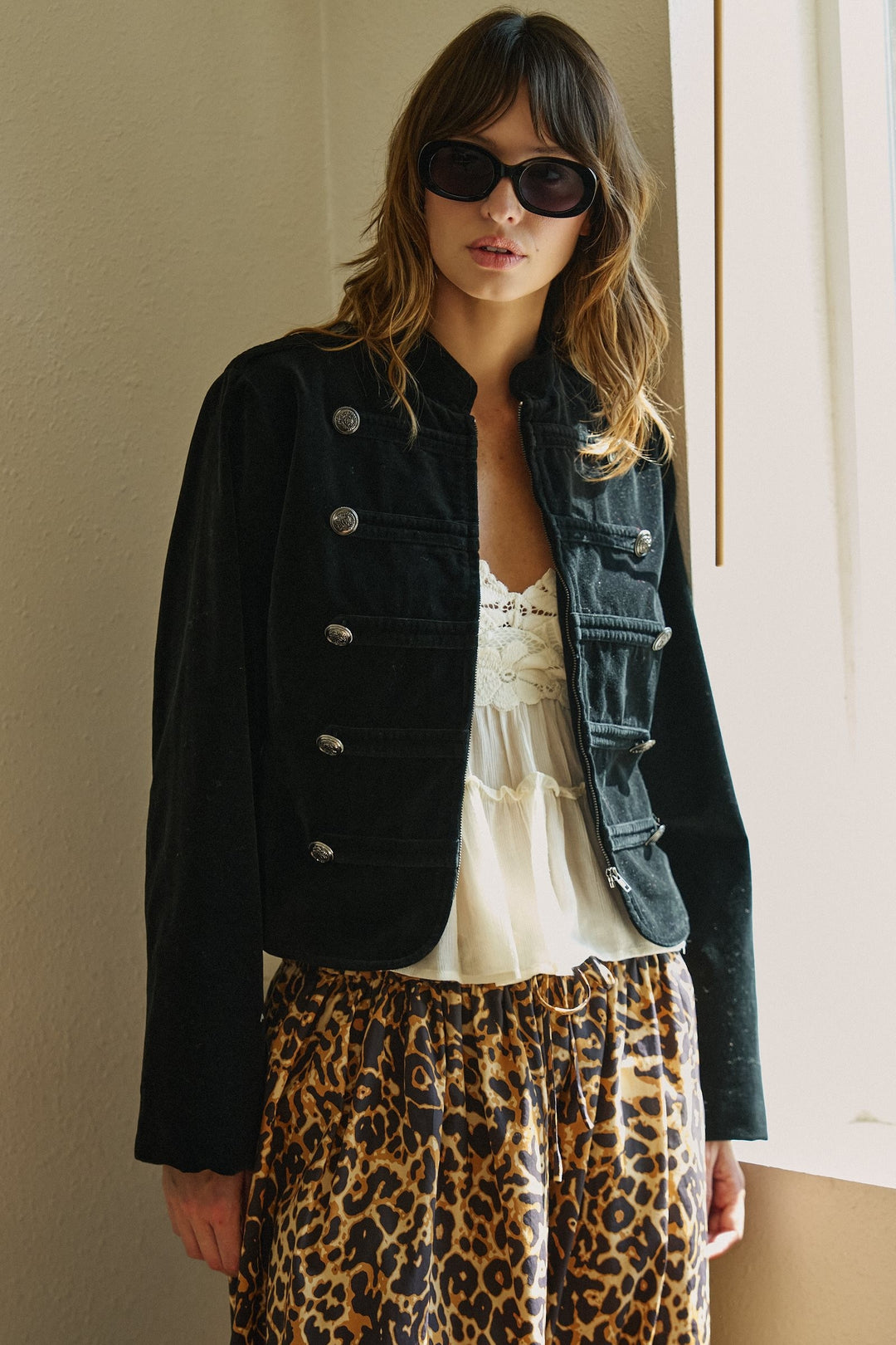 Regiment Velvet Napoleon Jacket in Black - Women's Wholesale Jackets & Blazers | Trend Notes