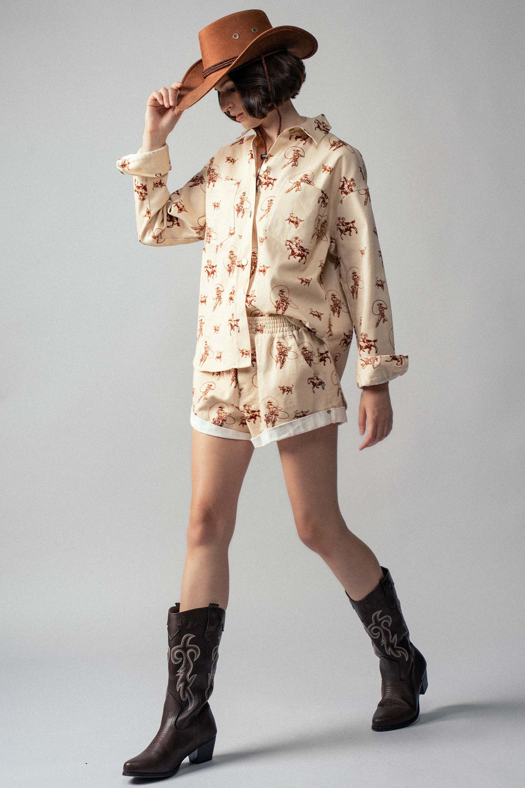 Rodeo Roundup Button-Up in Ivory - Women's Wholesale Jackets & Outerwear | Trend Notes