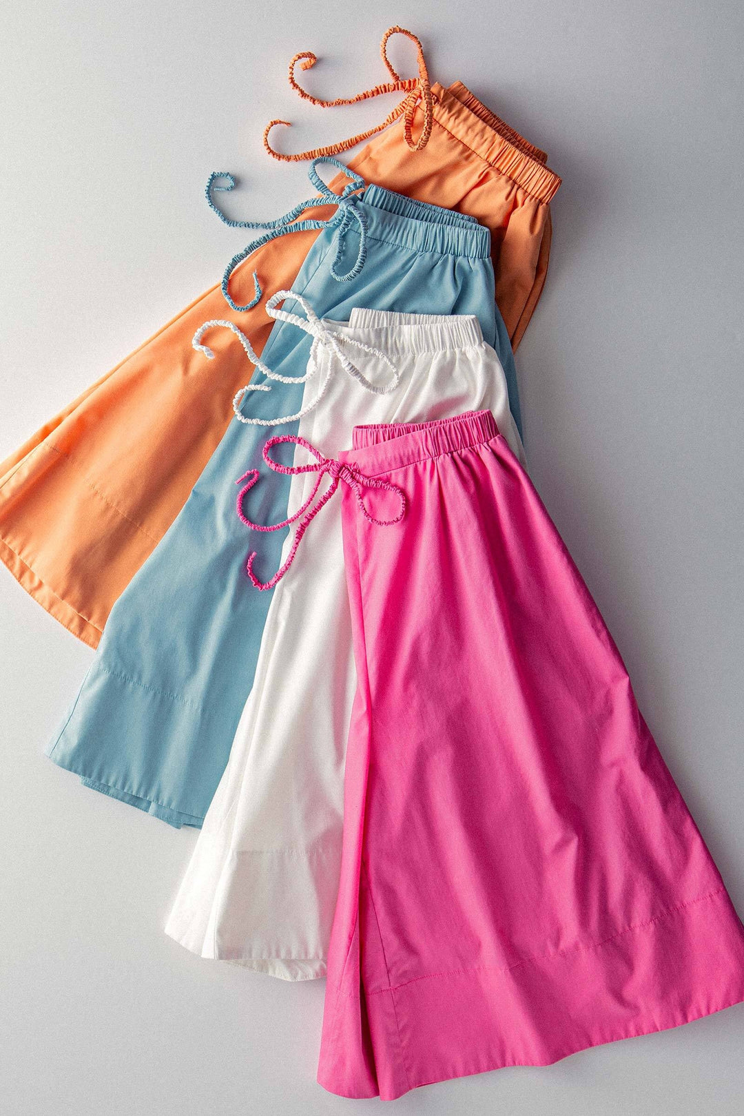 Air Flow Wide-Leg Culotte Shorts in Blue - Women's Wholesale Pants | Trend Notes