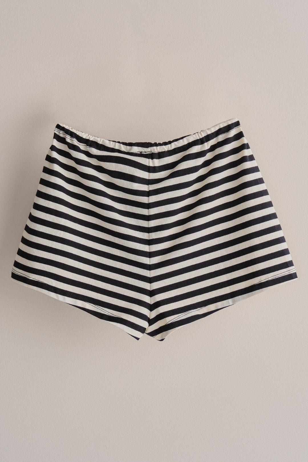Laid Back Weekend Stripe Short in Ivory Navy - Women's Wholesale Pants | Trend Notes
