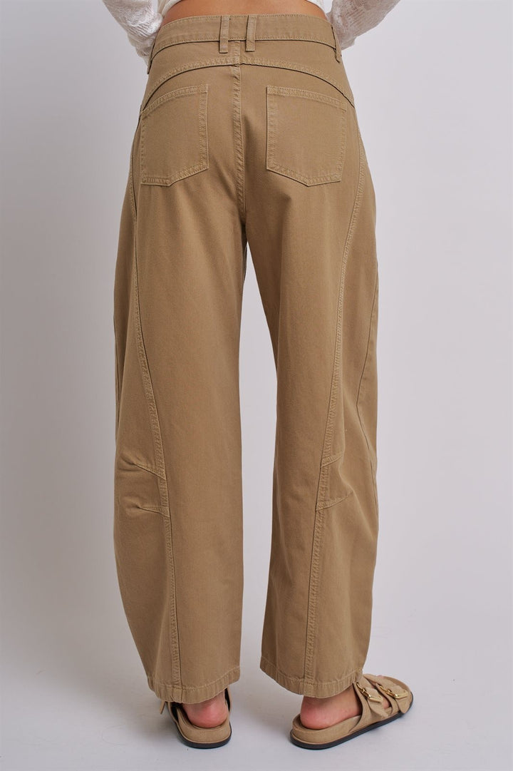 Modern Ease Barrel Pants in Camel - Women's Wholesale Pants | Trend Notes