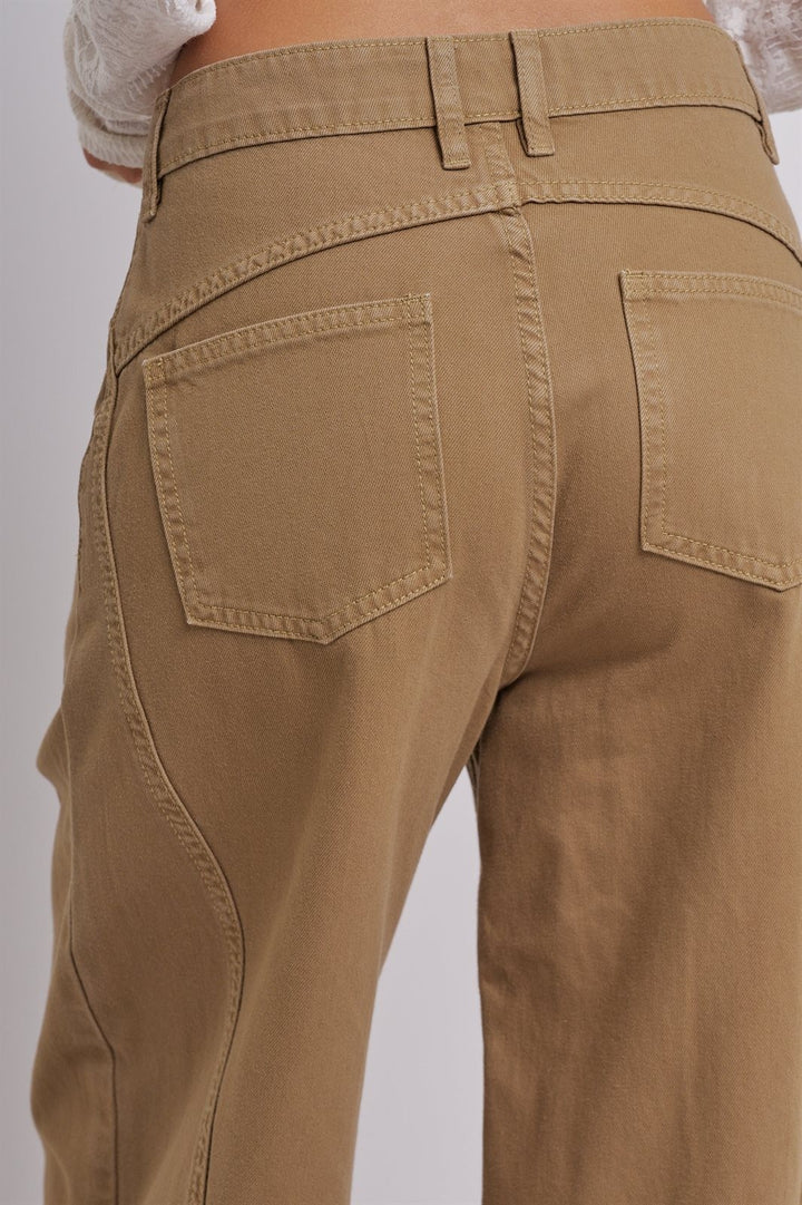 Modern Ease Barrel Pants in Camel - Women's Wholesale Pants | Trend Notes