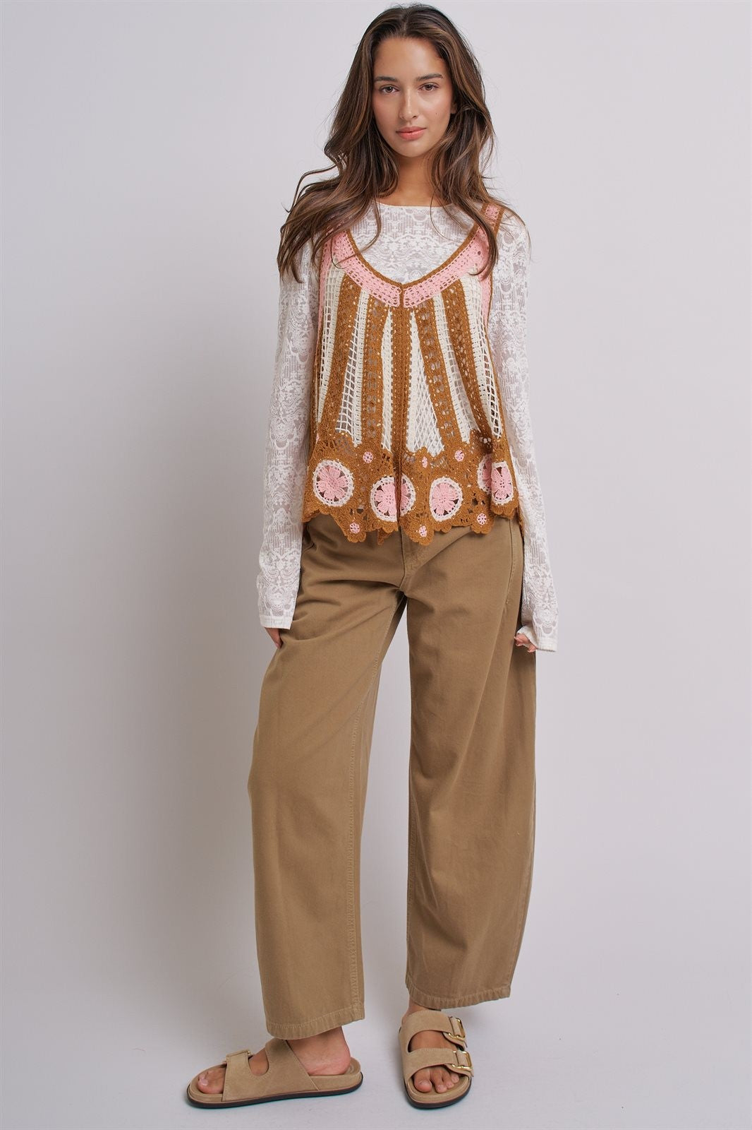 Modern Ease Barrel Pants in Camel - Women's Wholesale Pants | Trend Notes