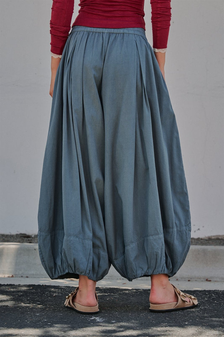 Balloon Hem Wide Leg Pants in Vintage Navy - Women's Wholesale Casual Pants | Trend Notes