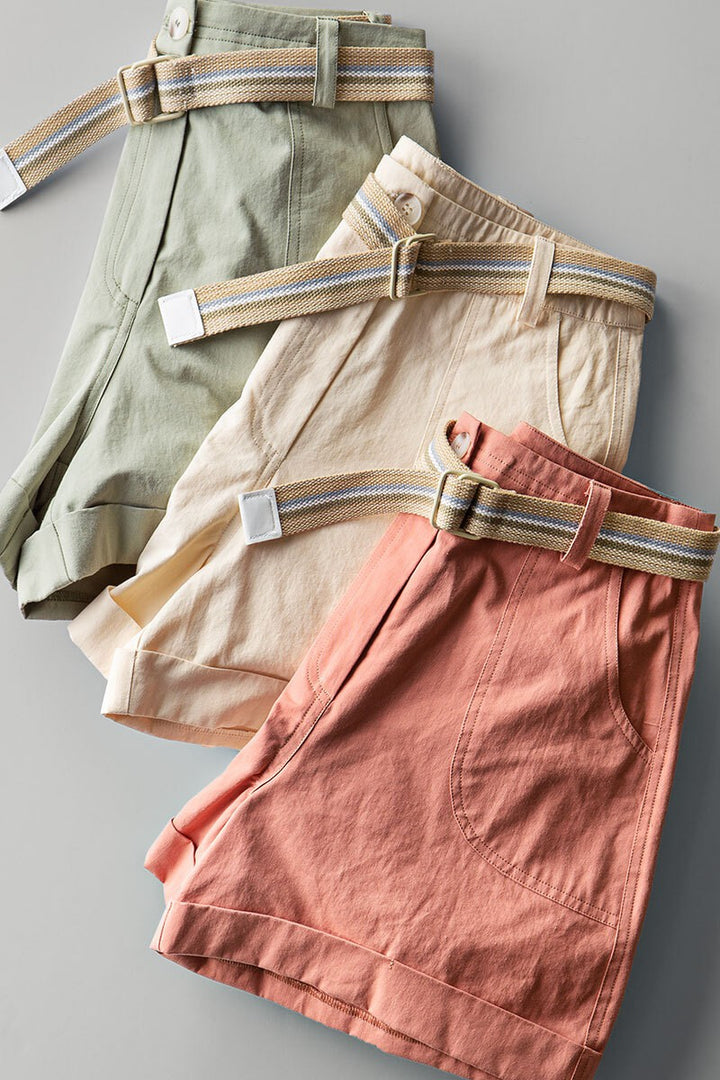 SYDNEY SUNBEAM SHORTS in Lt Olive - Women's Wholesale Casual Shorts | Trend Notes