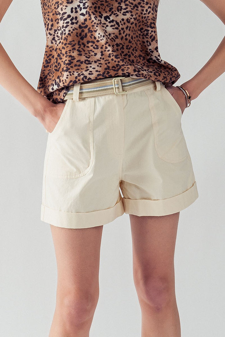 SYDNEY SUNBEAM SHORTS in Lt Olive - Women's Wholesale Casual Shorts | Trend Notes