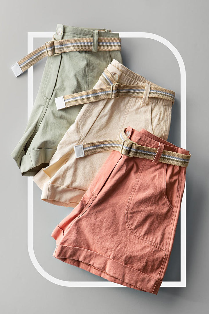 SYDNEY SUNBEAM SHORTS in Lt Olive - Women's Wholesale Casual Shorts | Trend Notes