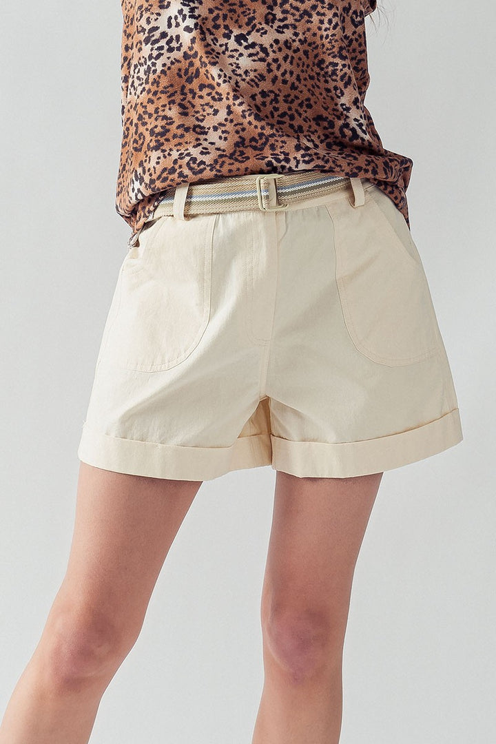 SYDNEY SUNBEAM SHORTS in Lt Olive - Women's Wholesale Casual Shorts | Trend Notes